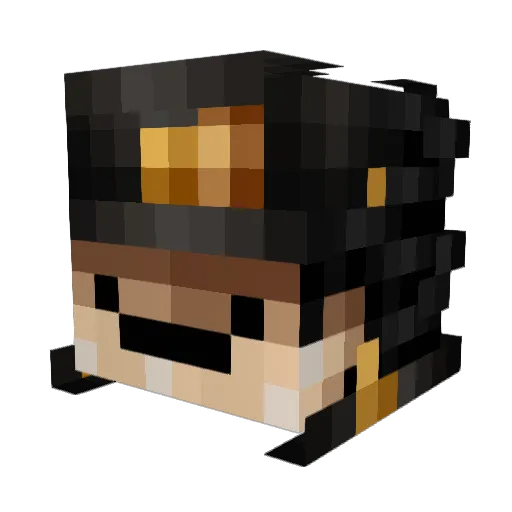 BC472 Minecraft avatar head, 3D render