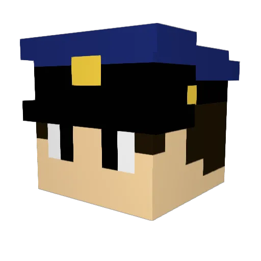 BCDOQS Minecraft avatar head, 3D render