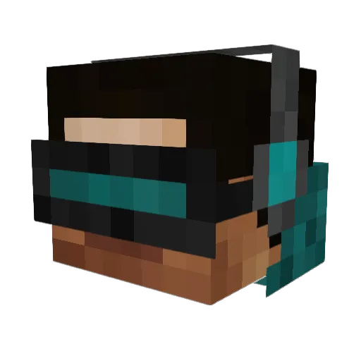 BCFuture Minecraft avatar head, 3D render