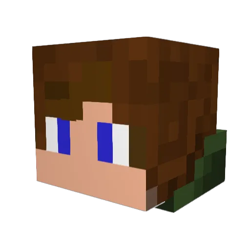 BCG1000 Minecraft avatar head, 3D render