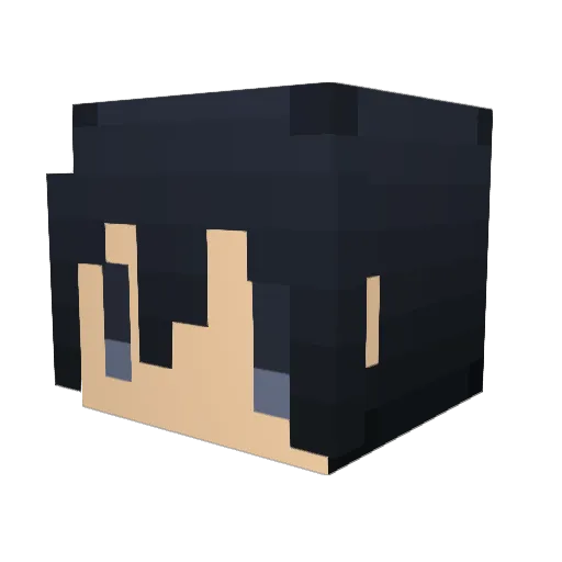 BCHK416 Minecraft avatar head, 3D render