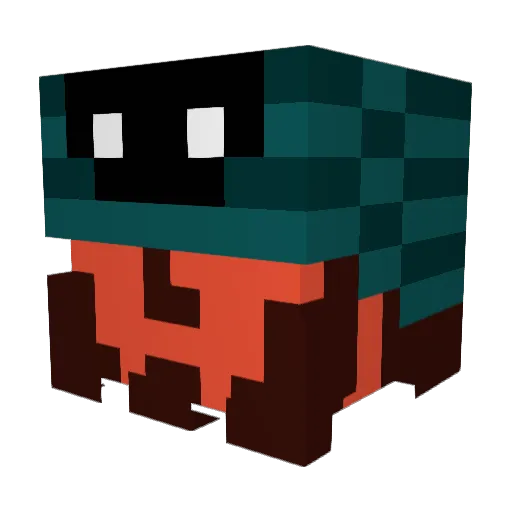 BCKSPN Minecraft avatar head, 3D render