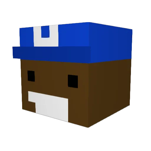 BCNewfies Minecraft avatar head, 3D render