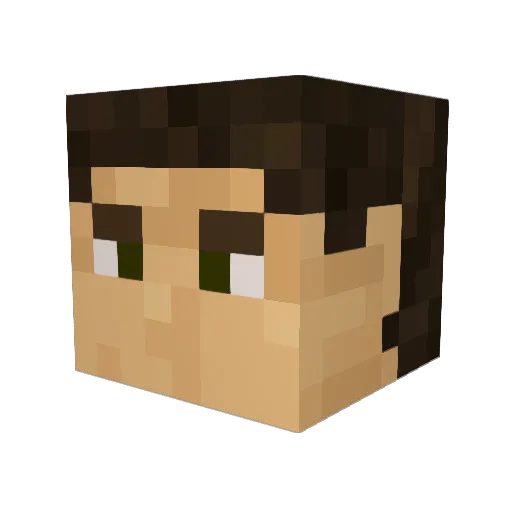 BCO Minecraft avatar head, 3D render