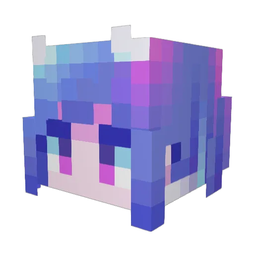 BCXDS Minecraft avatar head, 3D render