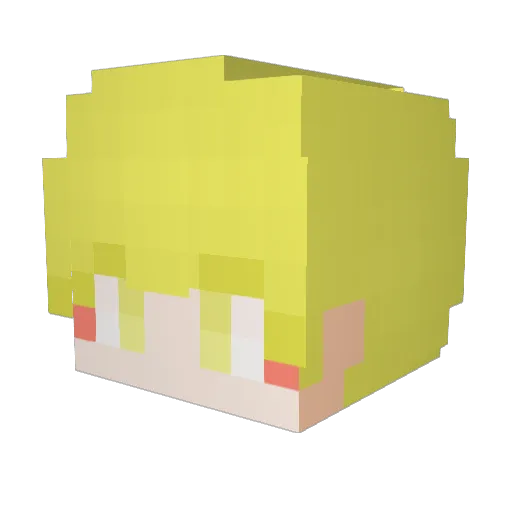 BC_HOT Minecraft avatar head, 3D render