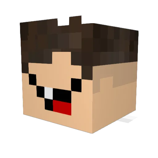 BCpt Minecraft avatar head, 3D render
