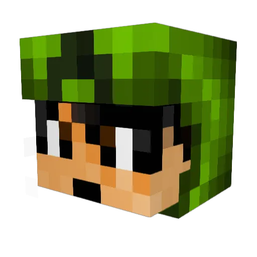 BCreeper_ Minecraft avatar head, 3D render