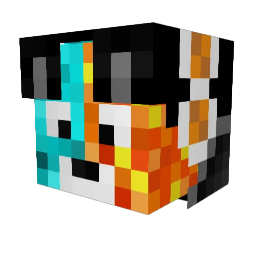 BD0GG0 Minecraft avatar head, 3D render
