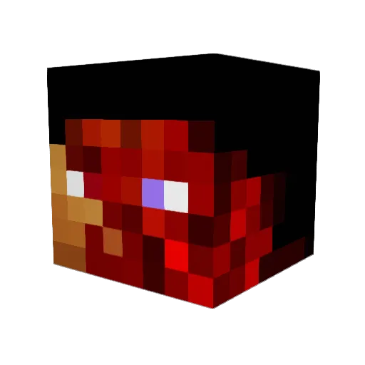 BDA233 Minecraft avatar head, 3D render