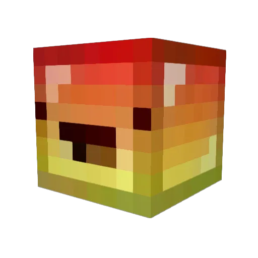 BDH_wolf Minecraft avatar head, 3D render