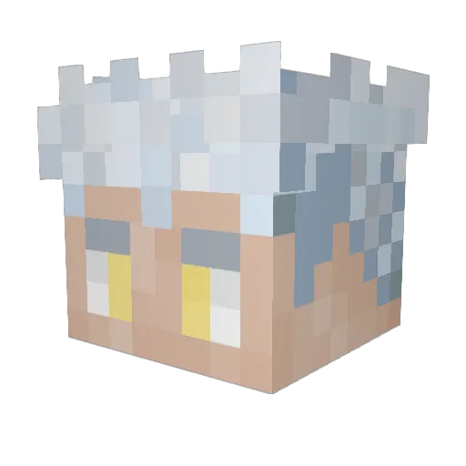 BDNZenic Minecraft avatar head, 3D render