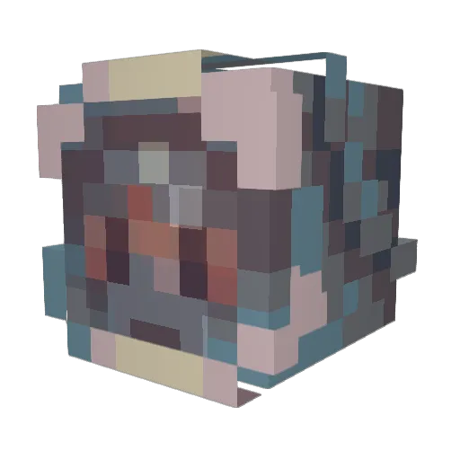 BDNspooky Minecraft avatar head, 3D render