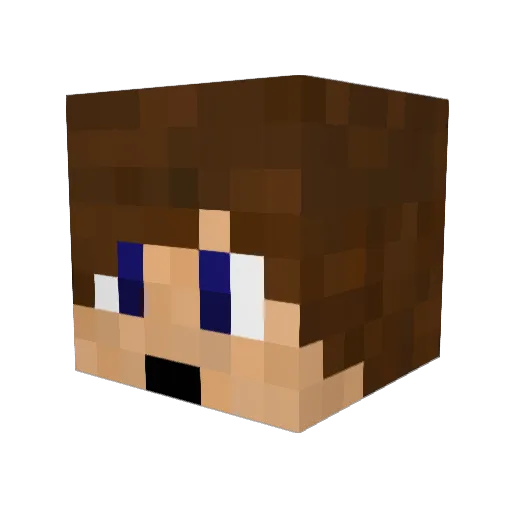 BDP0226 Minecraft avatar head, 3D render