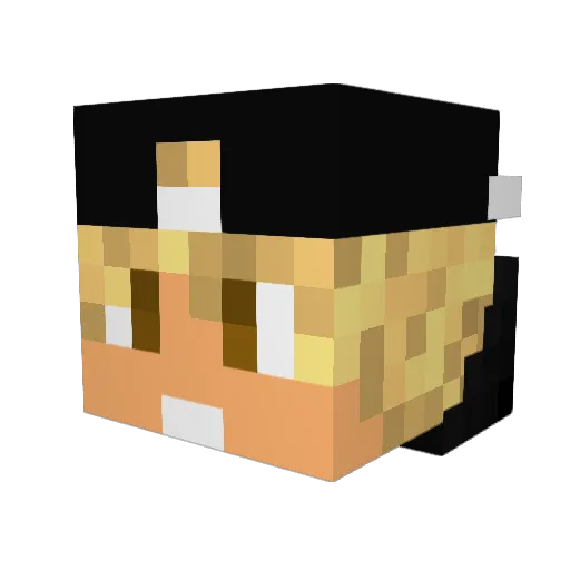 BDPARK Minecraft avatar head, 3D render