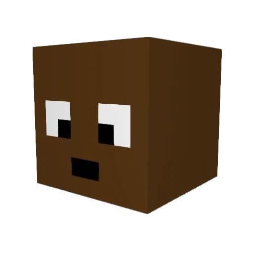 BDW24 Minecraft avatar head, 3D render