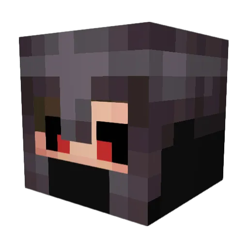 BDemon Minecraft avatar head, 3D render