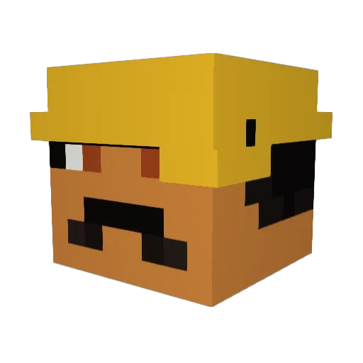 BDogTazz Minecraft avatar head, 3D render