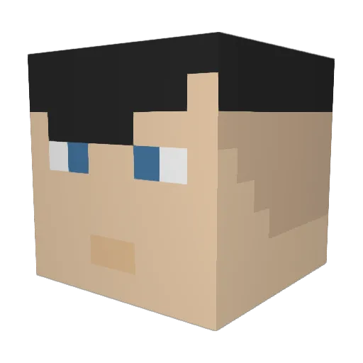 BDoug02 Minecraft avatar head, 3D render