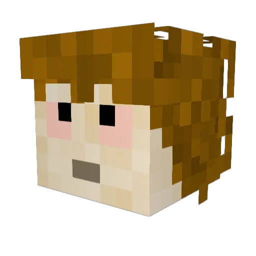 BDrac Minecraft avatar head, 3D render