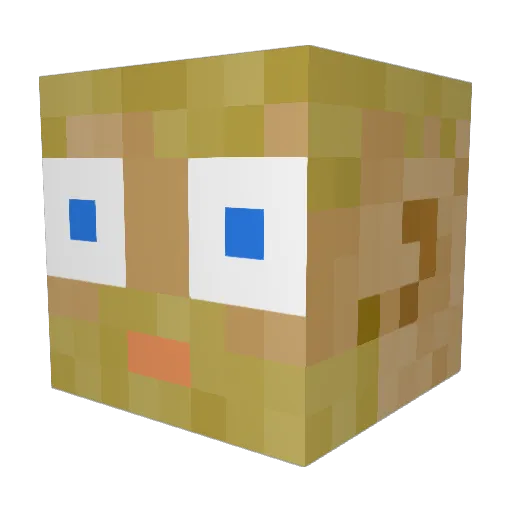 BEAAAAAA21 Minecraft avatar head, 3D render