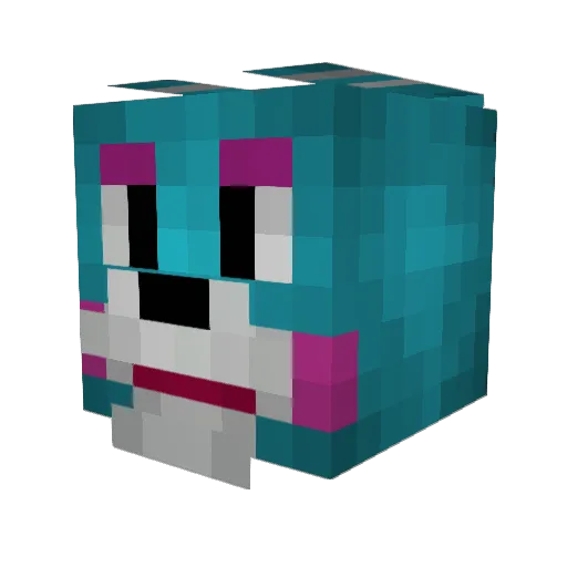 BEALEX1 Minecraft avatar head, 3D render