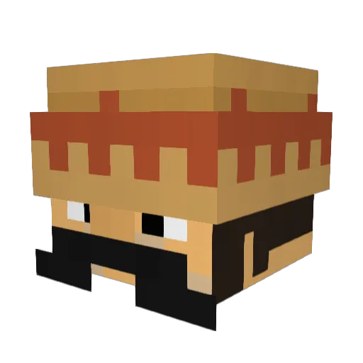 BEANEREDP Minecraft avatar head, 3D render