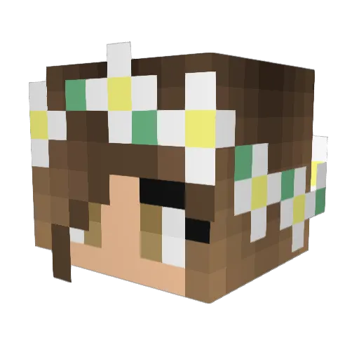 BEANOWHEAT Minecraft avatar head, 3D render