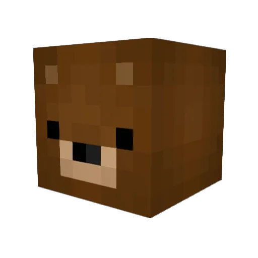 BEAR1612 Minecraft avatar head, 3D render