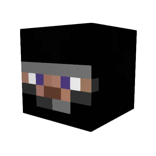 BEAR75 Minecraft avatar head, 3D render