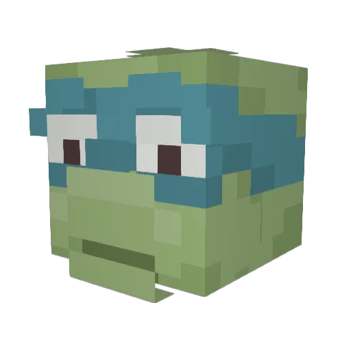 BEARDEDFIGNUTZ Minecraft avatar head, 3D render