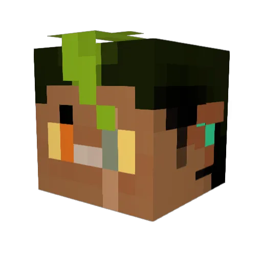 BEAR_POW3R Minecraft avatar head, 3D render