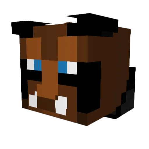 BEAST_MC Minecraft avatar head, 3D render