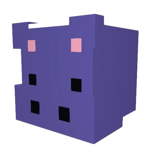 BEA_01 Minecraft avatar head, 3D render