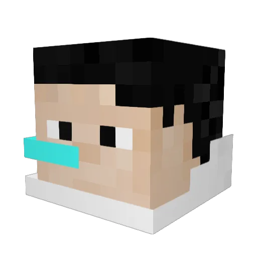 BEBR2 Minecraft avatar head, 3D render