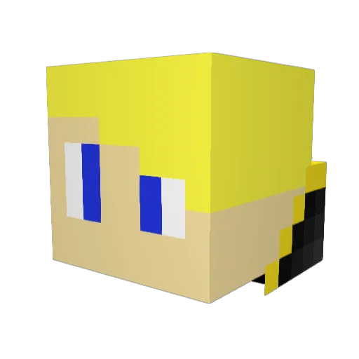 BEDEOSS Minecraft avatar head, 3D render