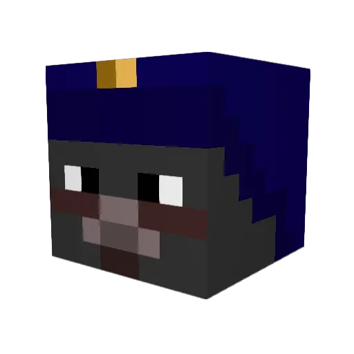 BEEEAANNNSSS Minecraft avatar head, 3D render