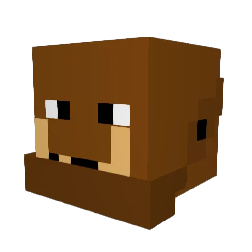 BEELZE_22 Minecraft avatar head, 3D render