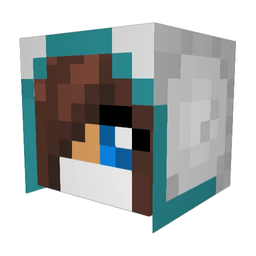 BEERZERK Minecraft avatar head, 3D render