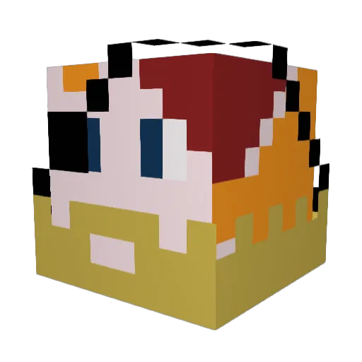 BEEZBEEZ2785 Minecraft avatar head, 3D render