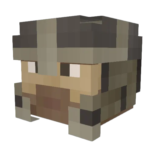 BEE_001 Minecraft avatar head, 3D render