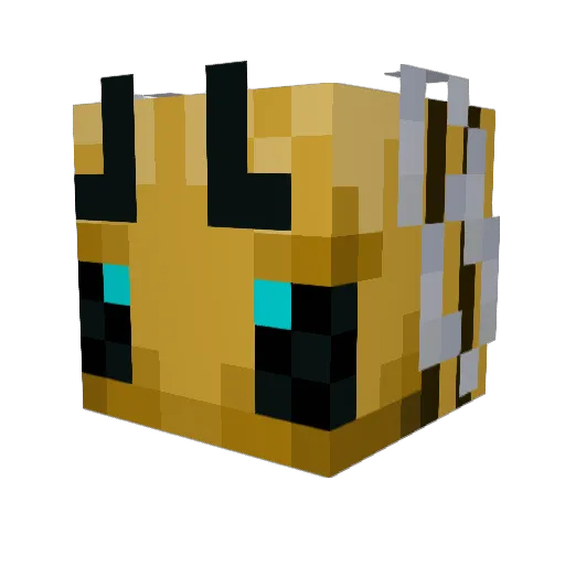 BEE_B33 Minecraft avatar head, 3D render