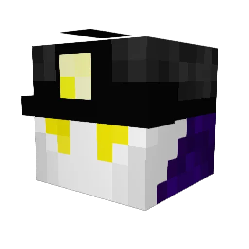 BEFERT Minecraft avatar head, 3D render