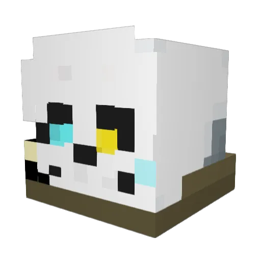 BEHDGD Minecraft avatar head, 3D render