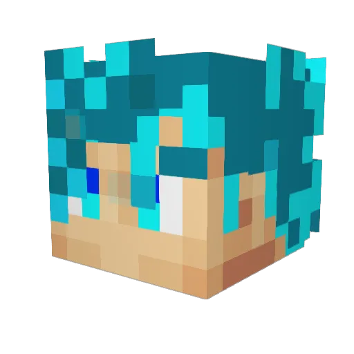BEIKEI Minecraft avatar head, 3D render