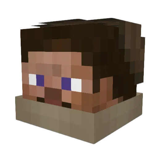 BEIS7 Minecraft avatar head, 3D render
