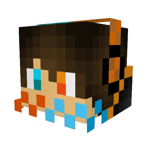 BEJE2005 Minecraft avatar head, 3D render