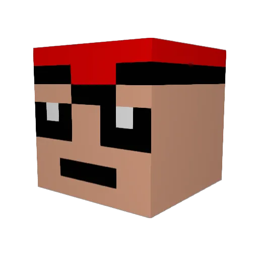 BEKKOBEKO Minecraft avatar head, 3D render
