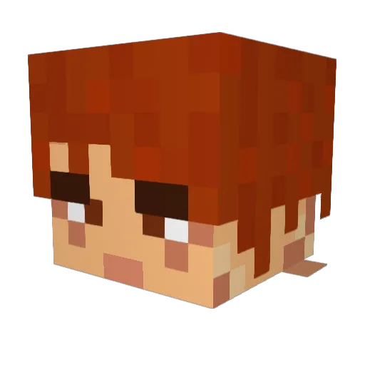 BELCING Minecraft avatar head, 3D render