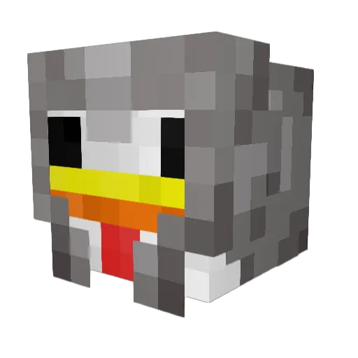 BELGARD09 Minecraft avatar head, 3D render